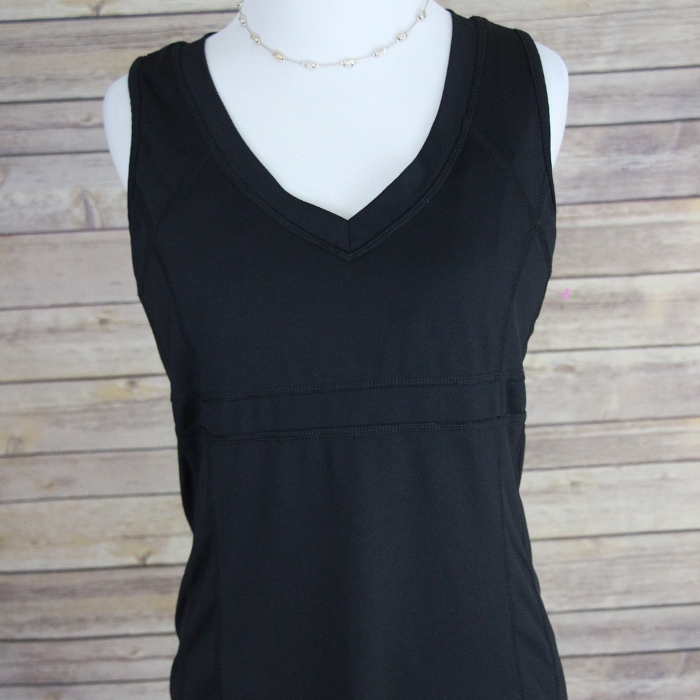 TEX GEAR Black V-Neck Sleeveless Athletic Top